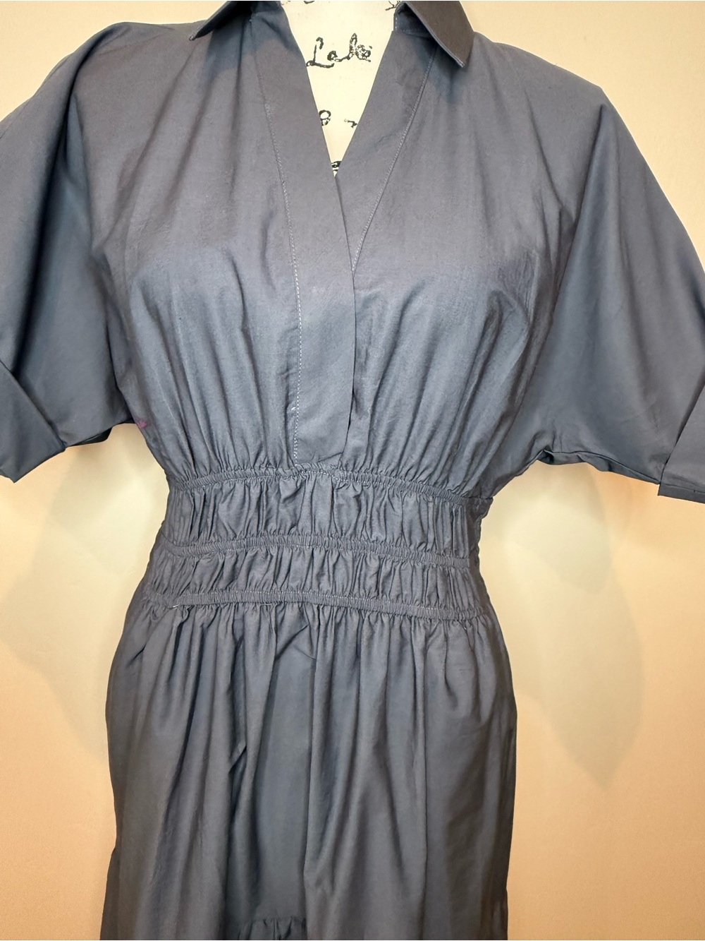 Anthropologie Somerset Navy Maxi Shirt Dress, Small Petite NWOT - Picture 6 of 16